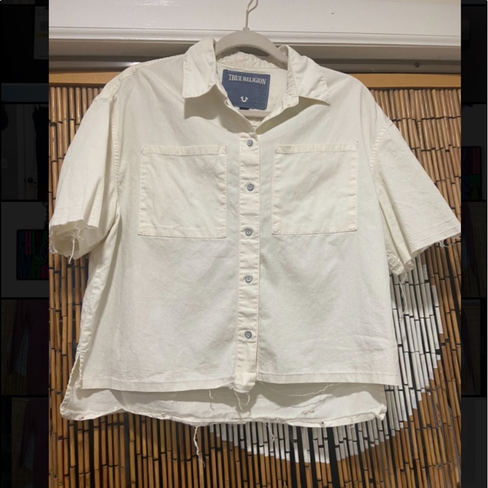 Cropped Boxy Button Down - image 4